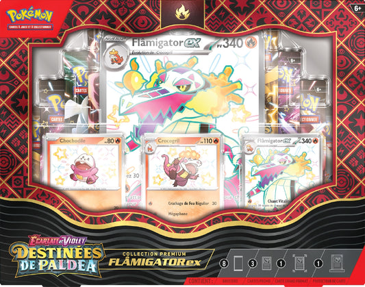 Coffret Collection Premium Destinées de Paldea Flâmigator EX FR